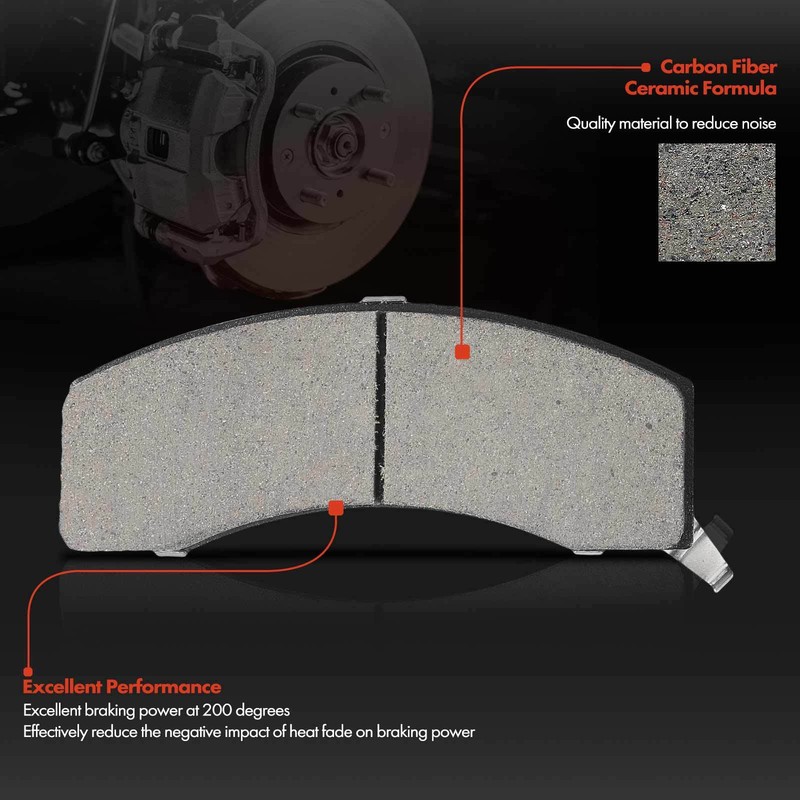 6pcs Front Drilled Brake Rotor & Ceramic Brake Pad for Chevrolet GMC K3500 Dodge gallery