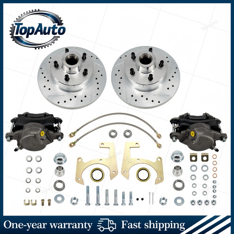 Front Deluxe Disc Brake Kit For 1948 1949 – 1956 Ford F100 Half Ton Truck 5×4.5″