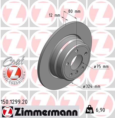 Zimmermann 150.1299.20 Brake Disc for BMW gallery