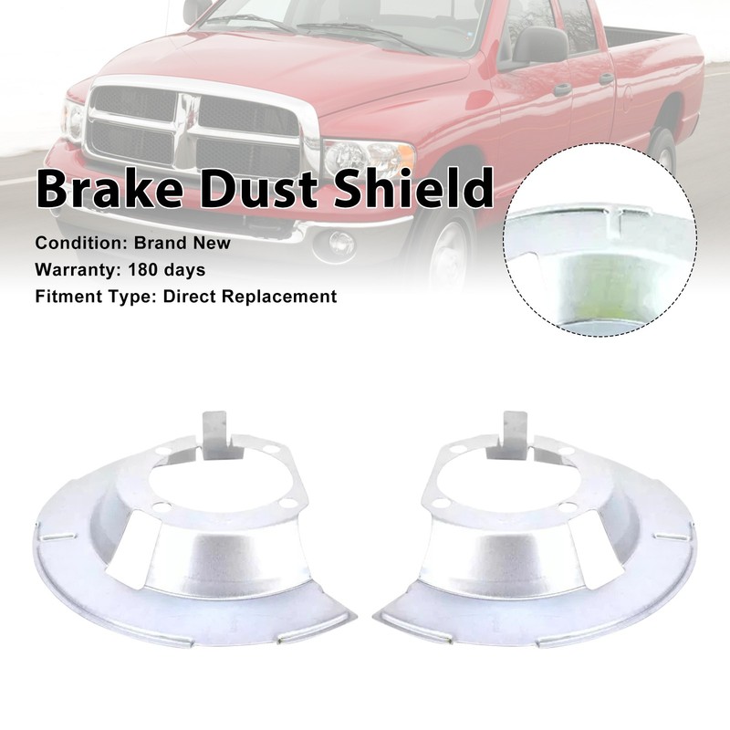 2PCS Front Brake Dust Shield 5015128AA Fit Jeep Ram 1500 2500 3500 2000-2002 F8