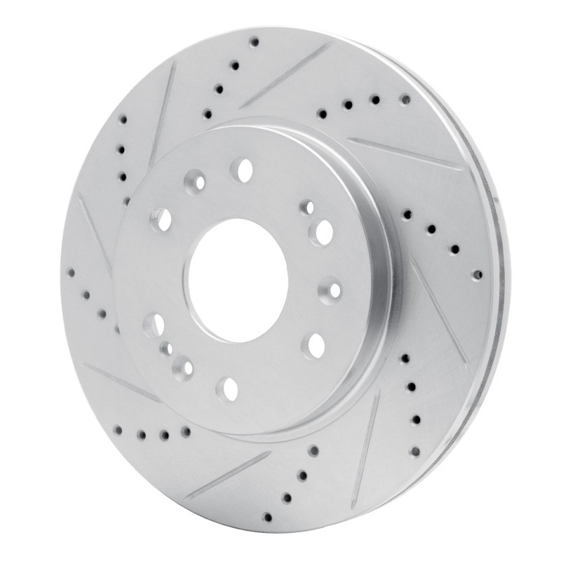 R1 Concepts Front Left Drilled & Slotted Silver Brake Rotor for Chevrolet gallery