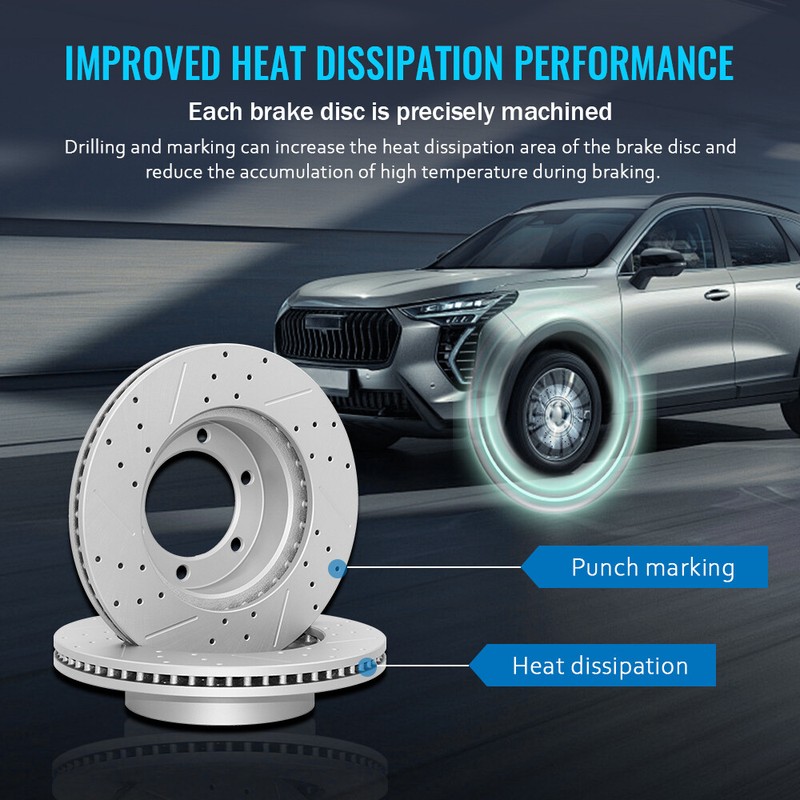 291mm REAR Drilled & Slotted Brake Rotors for Nissan Sentra Altima Maxima Juke gallery