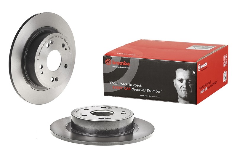 Brembo Rear Left or Right Brake Disc Rotor UV Solid 282mm For Accord Acura TSX
