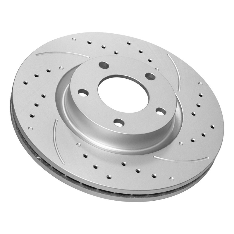 11.81" Front Drilled Rotors + Ceramic Brake Pads for 2004 2005 - 2012 Mazda 3 5 gallery