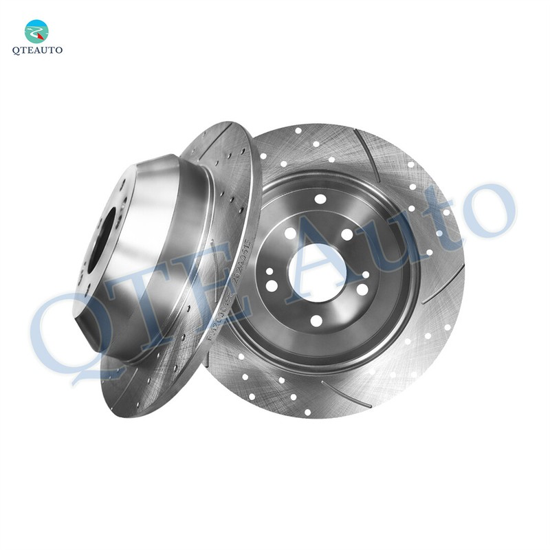 Rear 302mm Drilled Slotted Brake Disc Rotors 302mm For 2011-2015 KIA Sorento