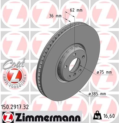 Zimmermann 150.2917.32 Brake Disc for BMW gallery