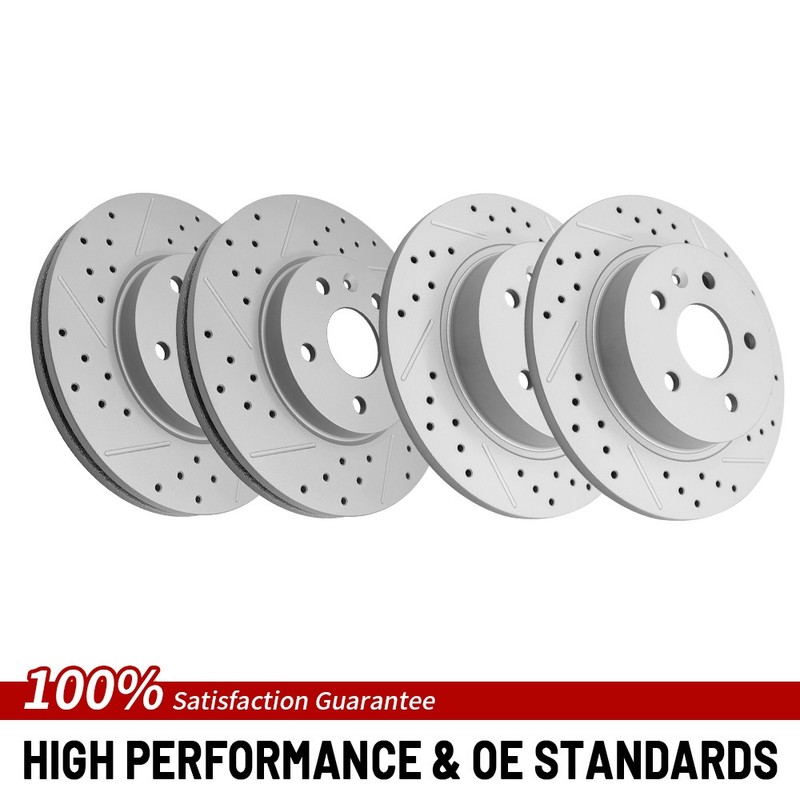 Front Rear Drilled Brake Rotor For 2011-2016 Chevrolet Cruze/Cruze Limited/Sonic