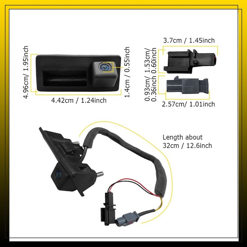 1-10 Rearview Backup Parking Reverse Camera Assist IP69 Fit Audi S3 A3 2015-2020 gallery