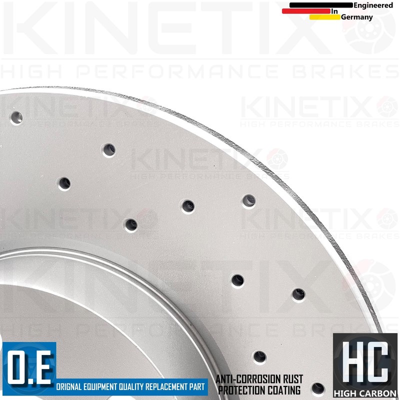 FOR BMW 316d G21 M SPORT CROSS DRILLED FRONT BRAKE DISCS TEXTAR PADS WIRE 307mm gallery