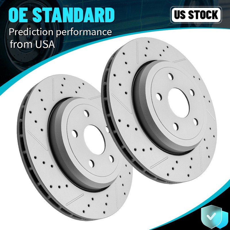 13.78 Inch Rear Drilled Disc Brake Rotors For Jeep Grand Cherokee Dodge Durango