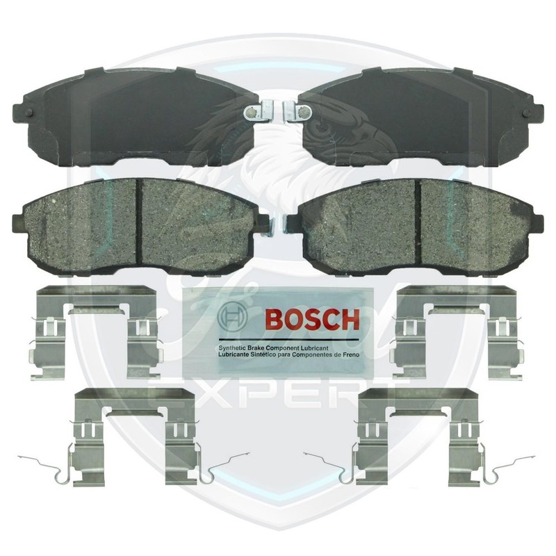 Bosch OEM Front & Rear Brake Pads For 2003-2012 Nissan Infiniti 10 Yr Warranty gallery