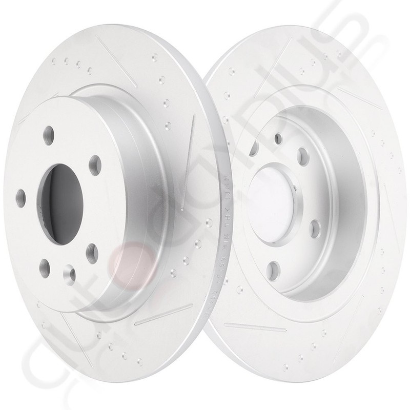 2X Rear Discs Brake Rotors For Chevrolet Cruze 2011 2012 2013 Slot and Solid