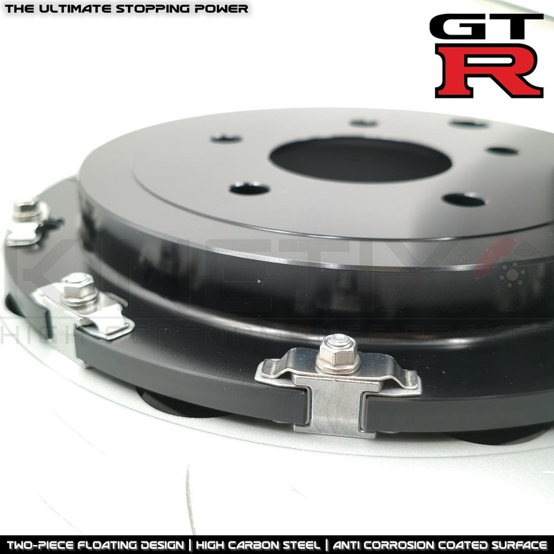 FOR NISSAN GTR R35 (07-25) REAR TWO PIECE FLOATING BRAKE DISCS PAIR 380mm X 30mm gallery