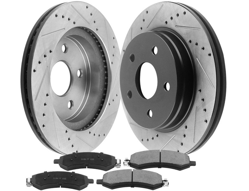 Front Disc Brake Rotors & Pads for 2006 – 15 2016 2017 2018 Dodge Ram 1500 PA