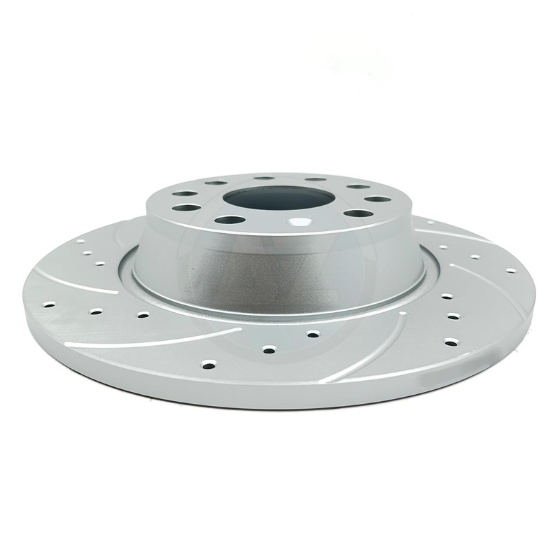 FOR AUDI A3 8V 2.0 TDI 12-17 REAR DRILLED GROOVED DISCS RACING PADS 272mm x 10mm gallery
