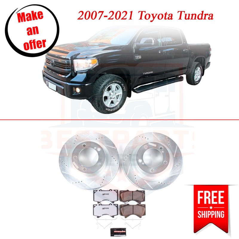 Powerstop K2952-36 Front Brake Disc and Pad Kit for 2007-2021 Toyota Tundra