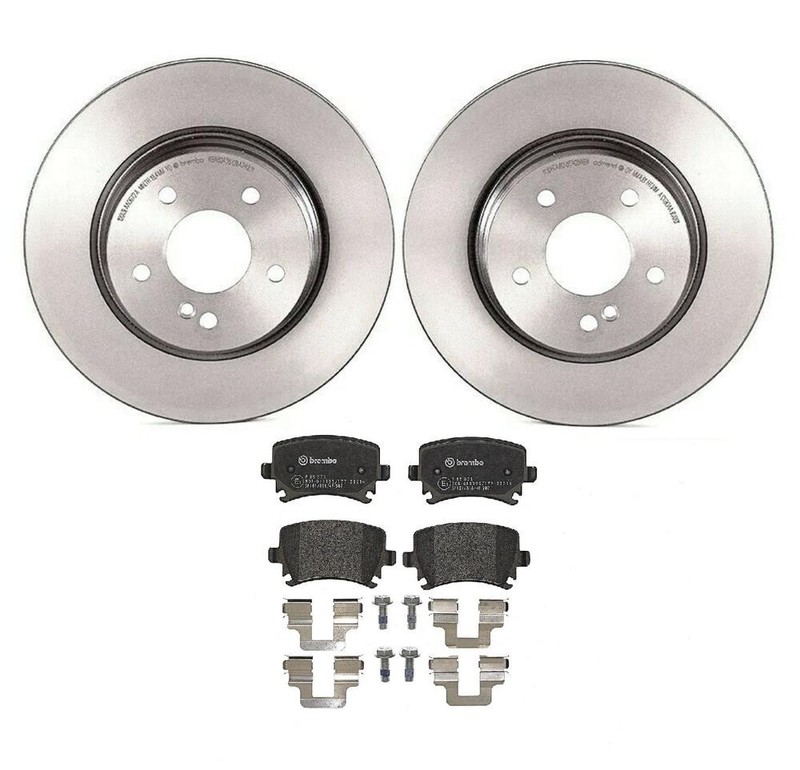 Brembo Rear Brake Kit Low-Met Pads Disc Rotors 288mm For Audi A4 Quattro ’05-’09