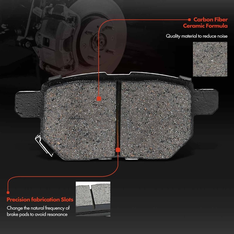 6Pcs Drilled Brake Rotor & Ceramic Brake Pad for Scion tc 2011-2016 L4 2.5L Rear gallery