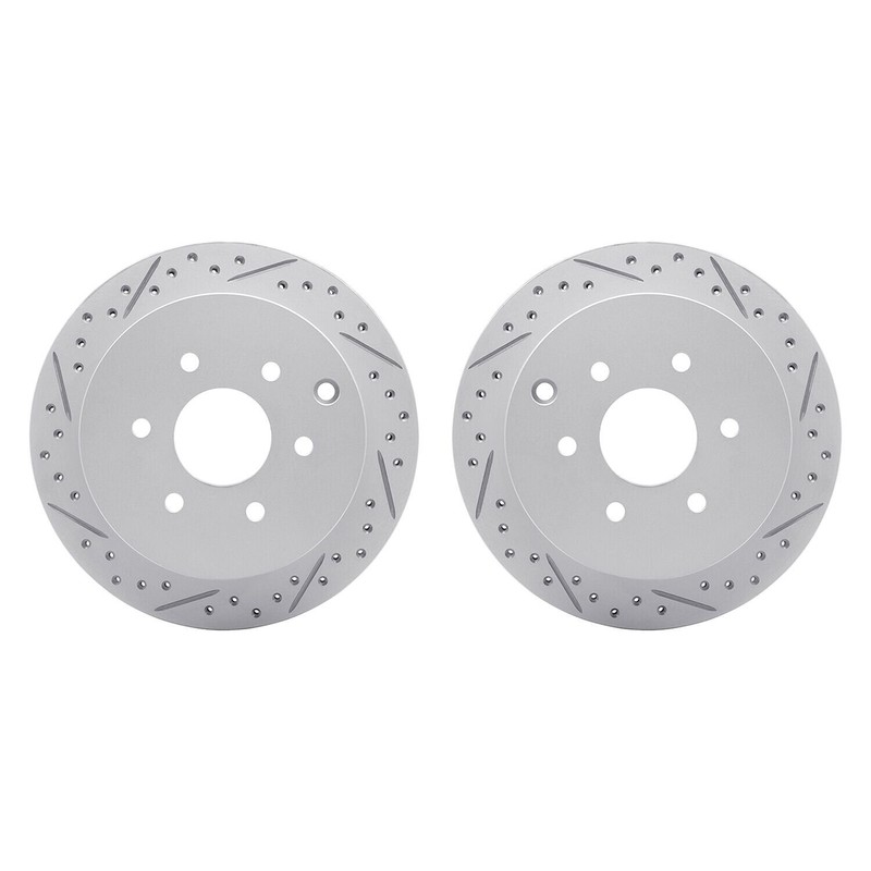 For Nissan Frontier 05-26 R1 Concepts Drilled & Slotted Rear Brake Rotor Set