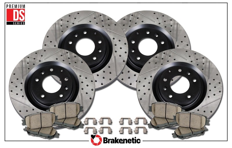 F&R BRAKENETIC Premium Drill Slot Brake Rotors + Ceramic Pads 56.37099.11