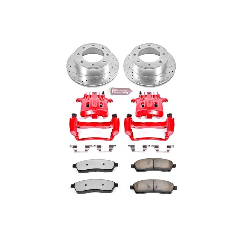 Powerstop Rear 326mm Discs & Calipers & Pads Kit for Ford F-250 F-350 Super Duty