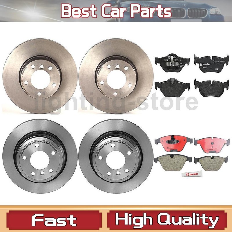 Front+Rear Brake Pads and Disc Rotors full set Fits BMW 328i 3.0L