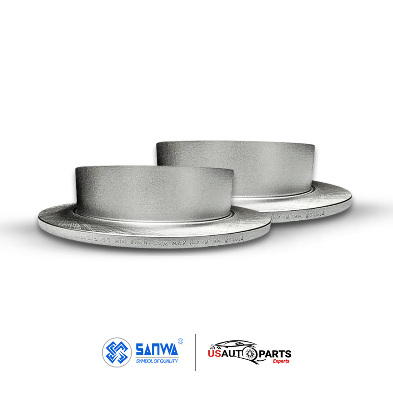 SET OF 2 REAR BRAKE ROTOR SOLID & GEOMET COATED 286 MM FOR SUBARU 2008-2016 2.5L gallery