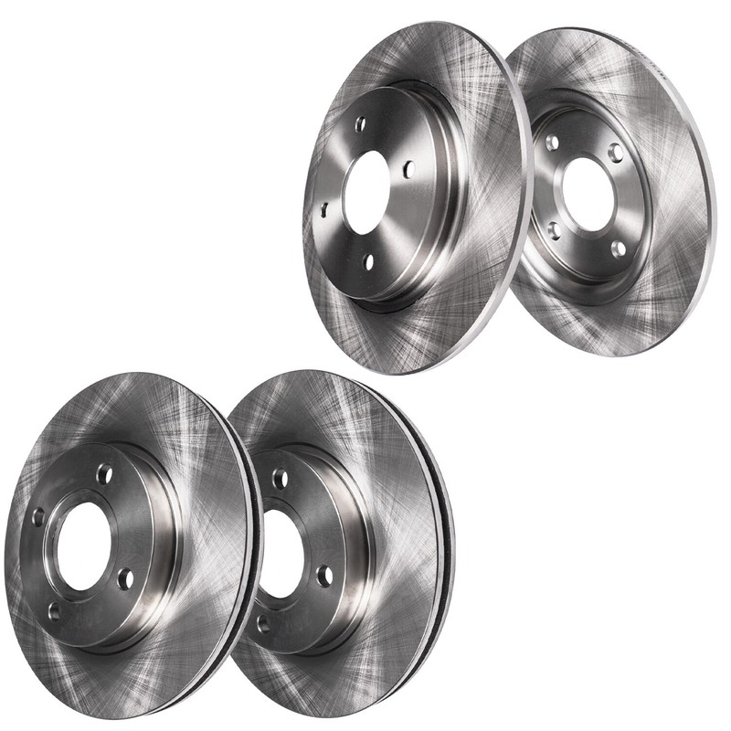 Front & Rear Disc Rotors Ceramic Brake Pads for 2012-2017 Hyundai Accent Kia Rio gallery