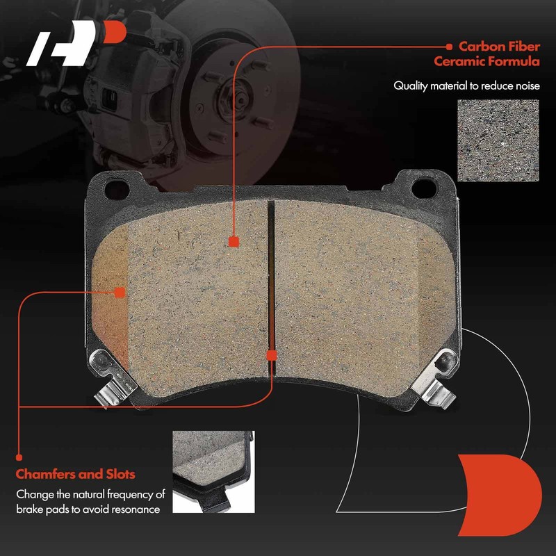 Disc Brake Rotor & Brake Pads Front Side for Hyundai Genesis 2009-2014 3.8L 4.6L gallery