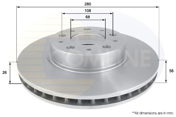 Comline Front Brake Disc Fits Volvo 940 1990-1998 960 1990-1996 740 1988-1992 #1 gallery