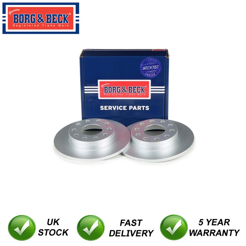 1x Brake Disc Rear Borg & Beck Fits Audi A4 2000-2008 8E0615601P gallery