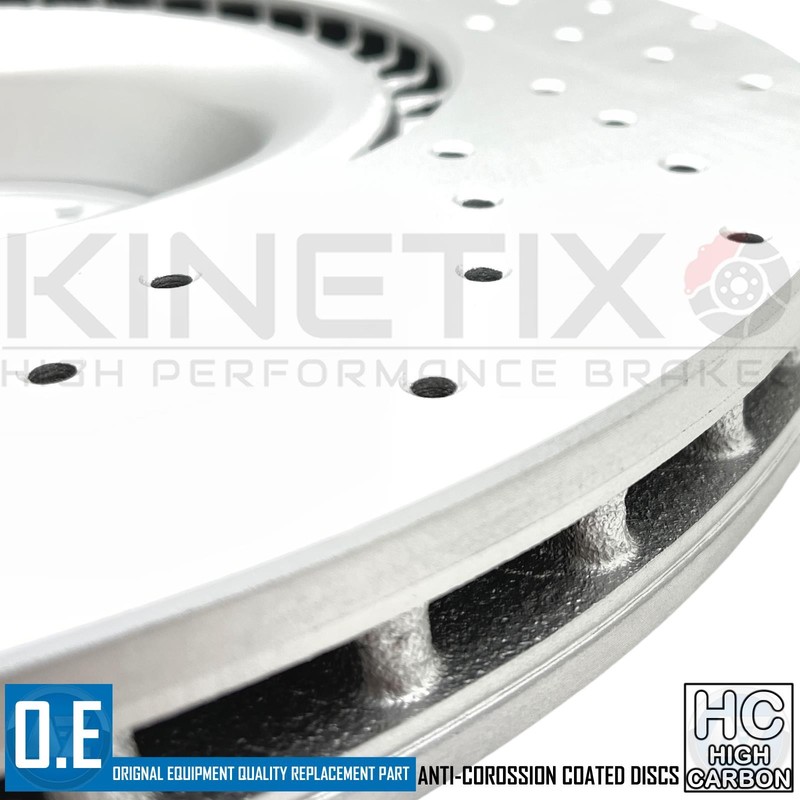 FOR BENTLEY FLYING SPUR FRONT REAR CROSS DRILLED BRAKE DISCS PADS 405mm 355mm gallery