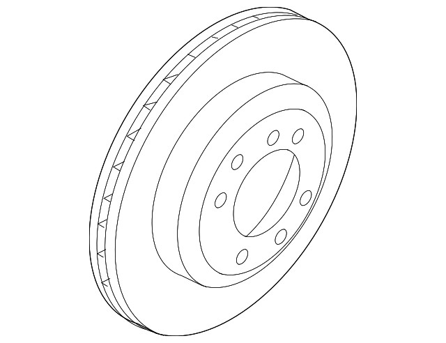 Genuine Porsche Disc Brake Rotor Rear 9Y0-615-601-A