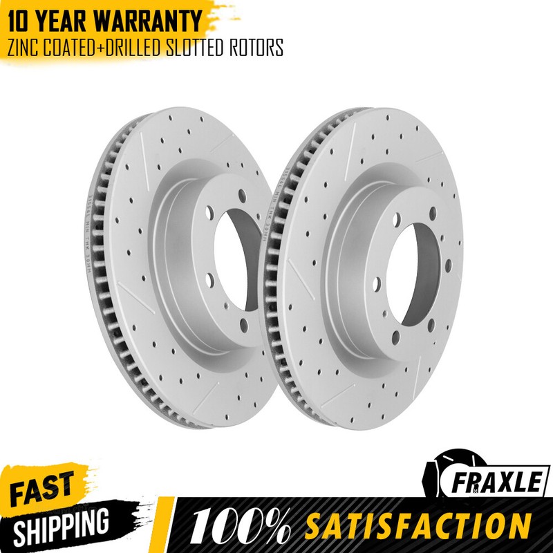 For Lexus Gx460 2010 2011 2012 2013 – 2023 Front Drilled Disc Brakes Rotors Pair