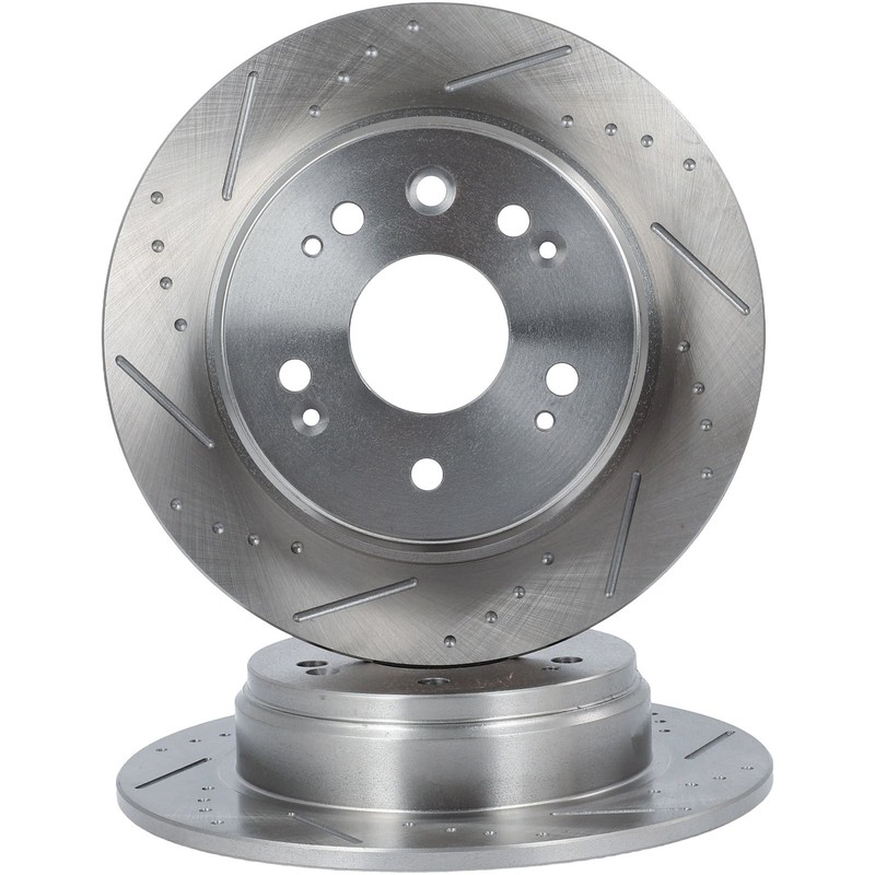 31304 Rear 2X Brake Rotors Fits Honda For Cr-V 2002 2003 2004 Slotted Drilled gallery