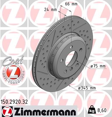 Zimmermann 150.2920.32 Brake Disc for BMW gallery