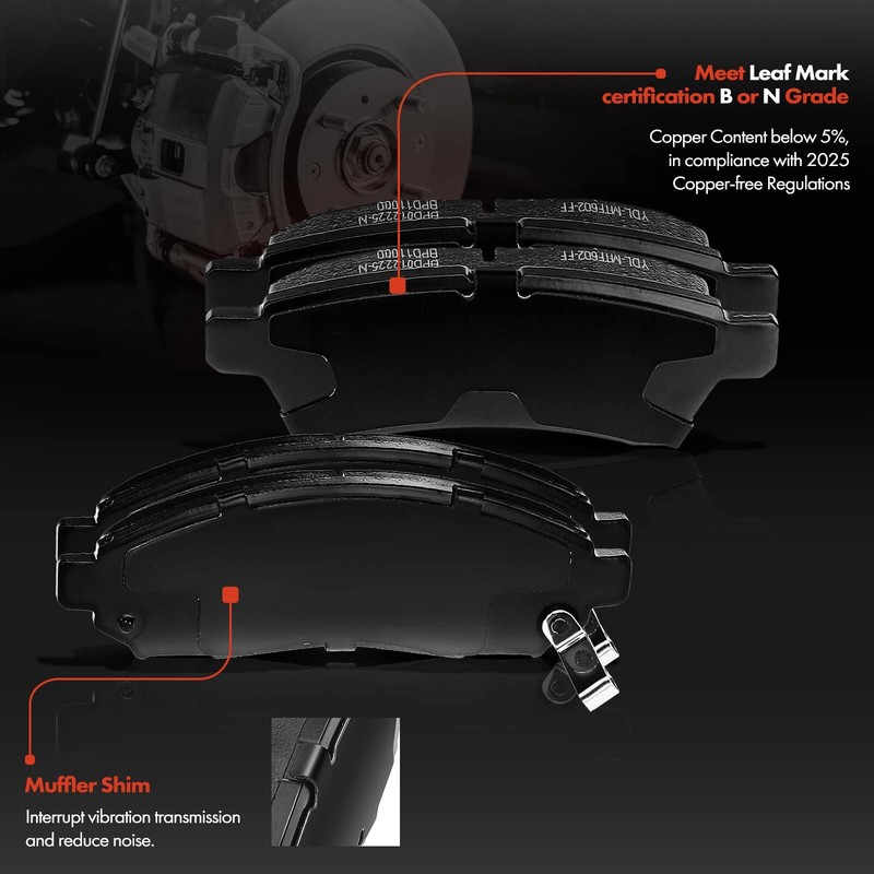 Front & Rear Drilled Rotor &Ceramic Brake Pad for Nissan Frontier Suzuki Equator gallery