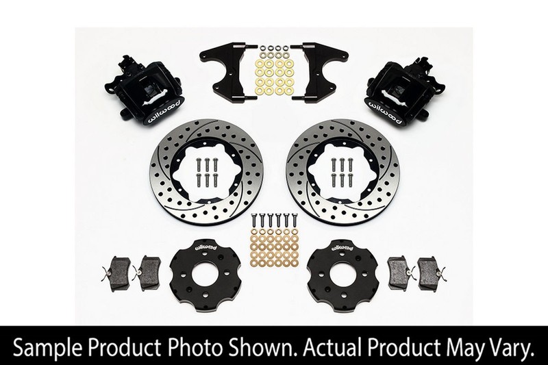 Wilwood Combo Parking Black Caliper Rear 11.0 Drilled Brake Civic Sedan DX 92-95
