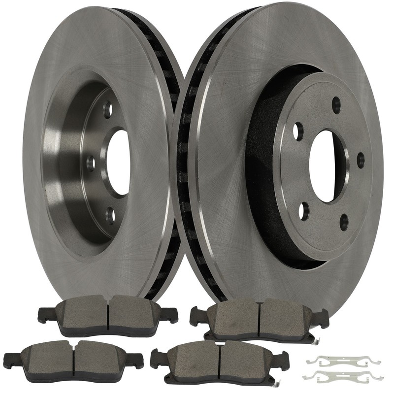 Brake Pad&Rotor For 2018 Jeep Grand Cherokeewith 12.99 in.(330mm)Diameter Front