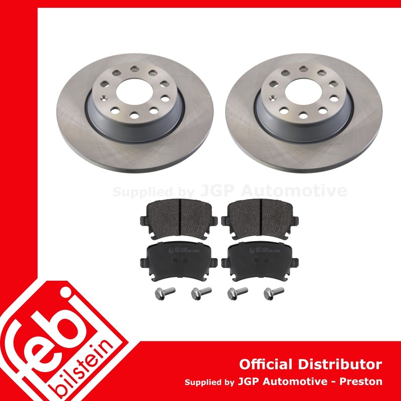 2X Rear Brake Discs & Pads Set – 282mm – A3 Golf MK5 MK6 Jetta Leon Octavia