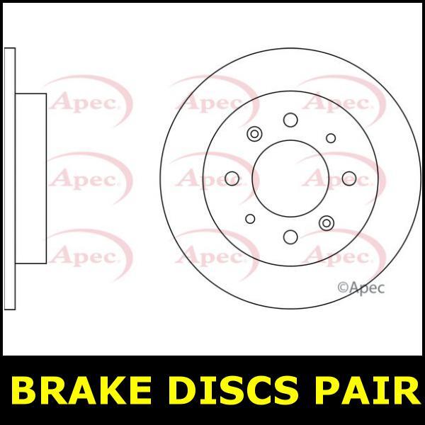 Brake Discs Pair Rear FOR KIA CERATO I 1.5 1.6 2.0 04->09 Diesel Petrol Apec gallery