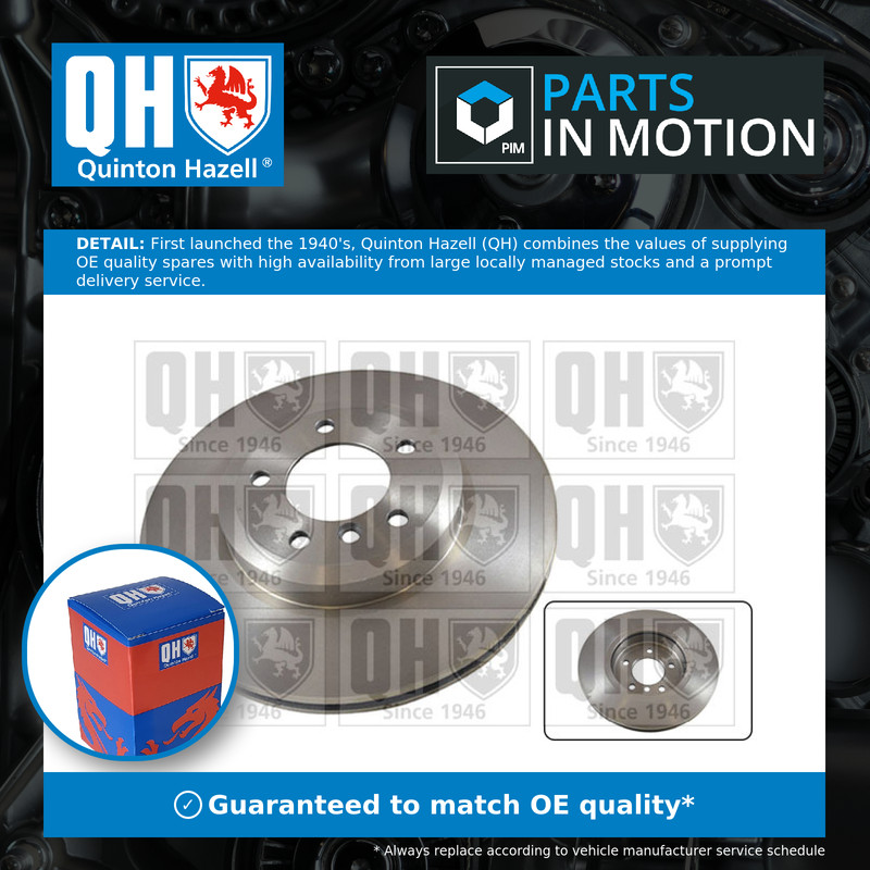 2x Brake Discs Pair Vented fits BMW 330 E46 3.0 Front 00 to 06 325mm Set QH New