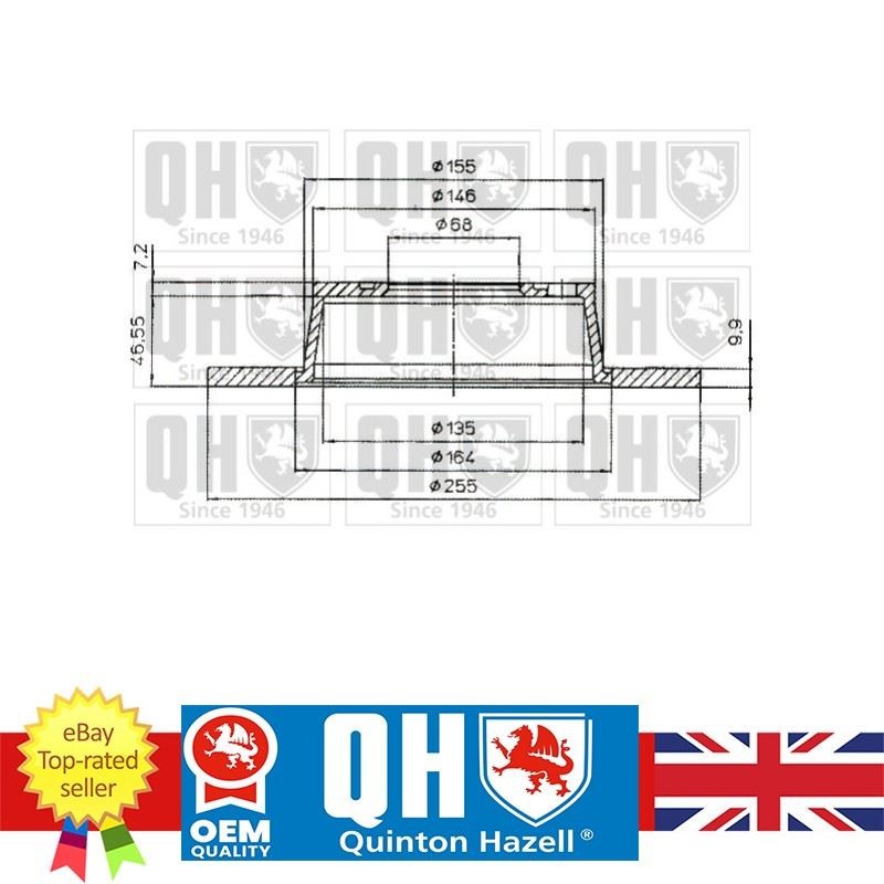 Brand New Brake Disc for Audi A6 97-05 4B0615601A BDC5184