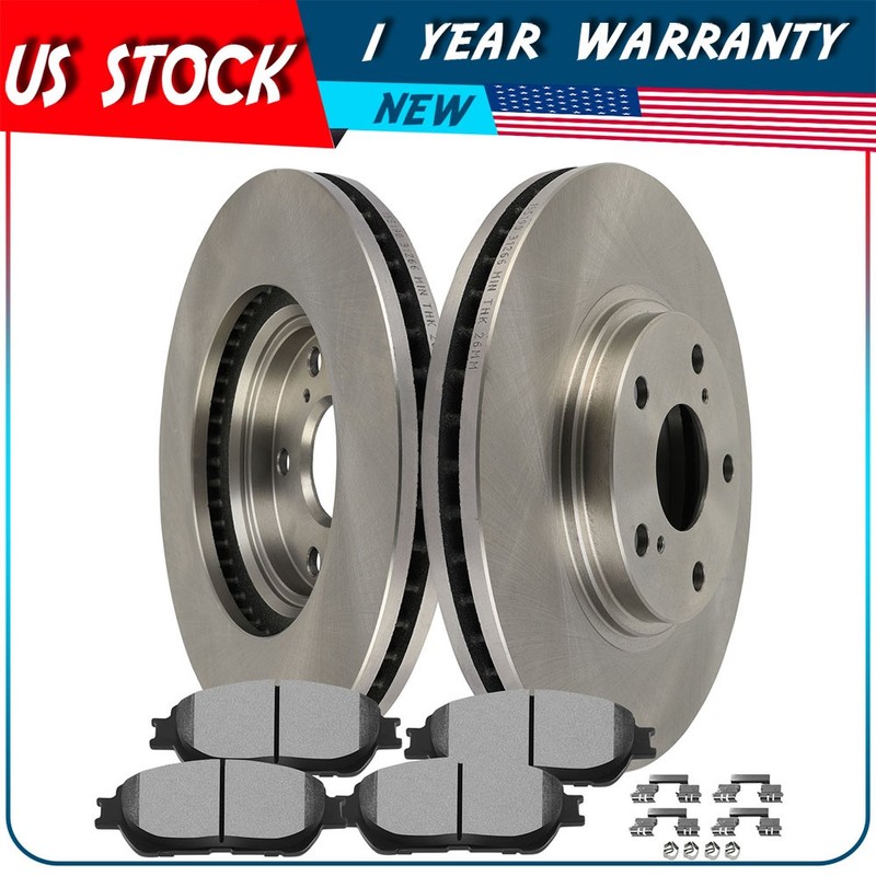 Front Solid Discs Brake Rotors Ceramic Pads Fits 03 ES300 04 05 06 Lexus ES330