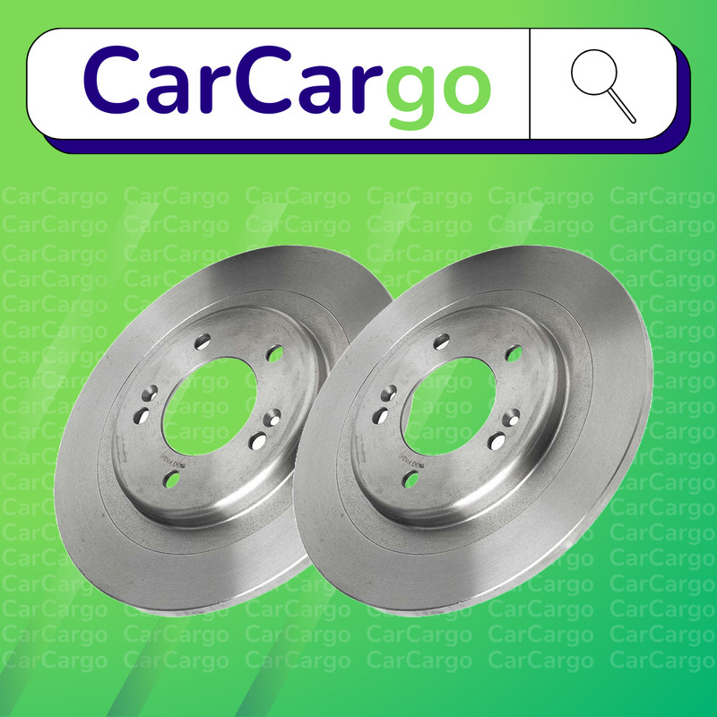 Premium Solid Rear Brake Discs Pair Hyundai i40 2.0 CVVT 2011-2019 284 mm