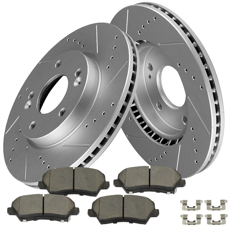 Drill Slot Rotor Brake Ceramic Pad For Kia Forte 2014, 2017, 2018 - Exc SX Front gallery