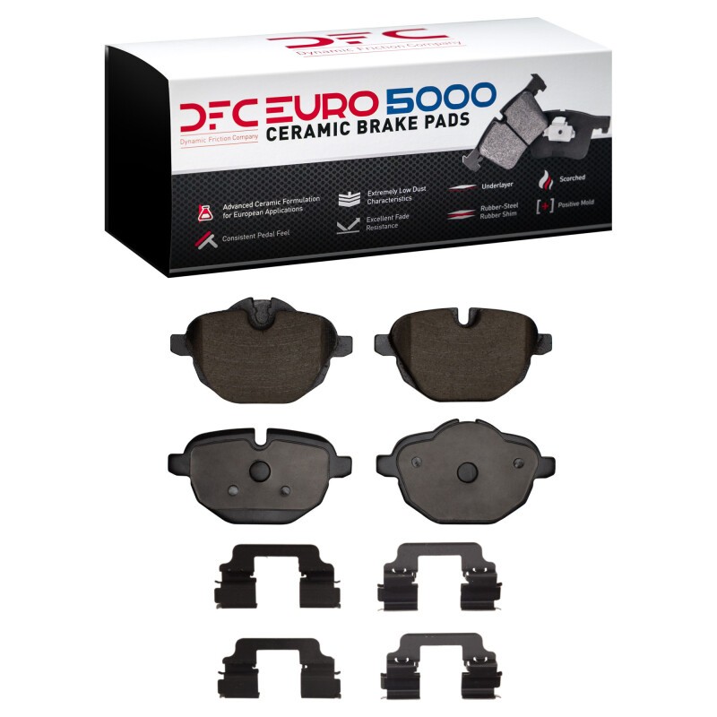 DFC For 11-25 BMW 528i Rear Euro 5000 Ceramic Brake Pads And Hardware Kit