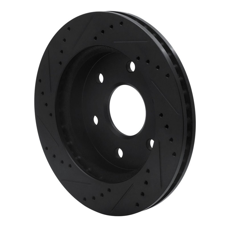 For GMC Yukon/Yukon XL 1500 2000-2006 Rotor Set | Drilled And Slotted | Black gallery