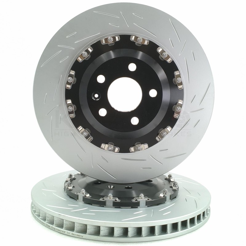 FOR LAMBORGHINI HURACAN LP580 LP610 FRONT GROOVED BRAKE DISCS PAIR 365mm X 34mm