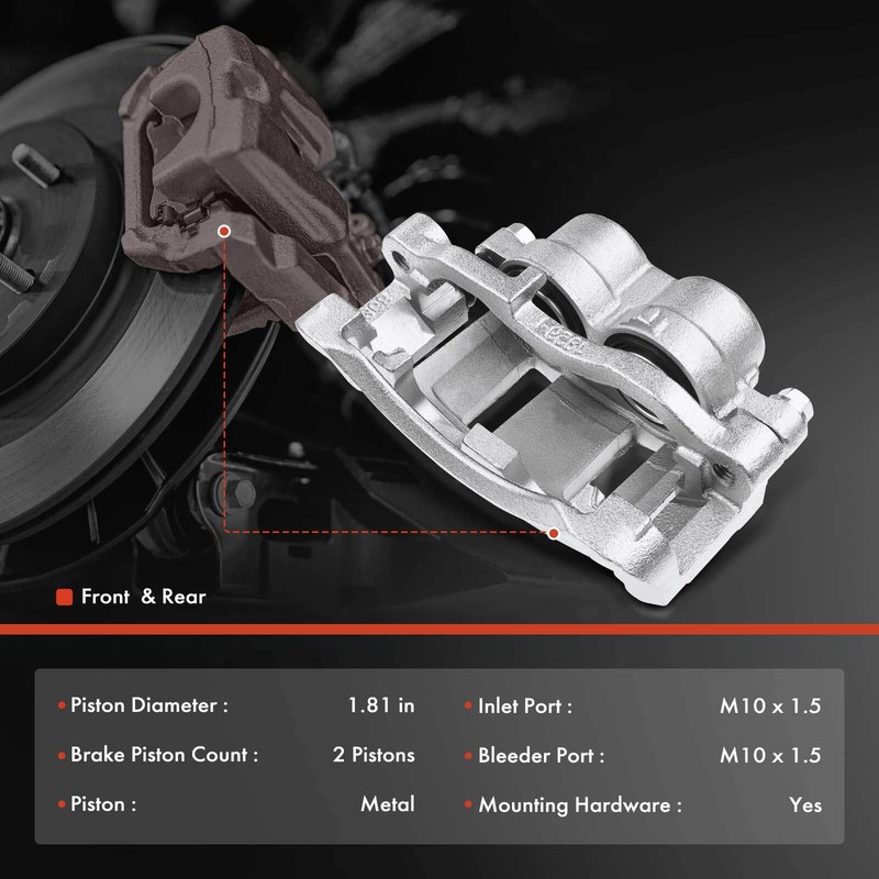 Front & Rear Drilled Rotor & Ceramic Brake Pad + Brake Caliper for Chevy S10 GMC gallery